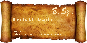 Baumhakl Szonja névjegykártya